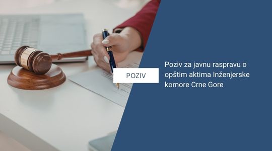 POZIV ZA JAVNU RASPRAVU O OPŠTIM AKTIMA KOMORE