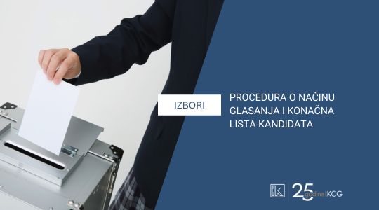 PROCEDURA O NAČINU GLASANJA i KONAČNA LISTA KANDIDATA ZA IZBOR STRUKOVNIH ODBORA IKCG