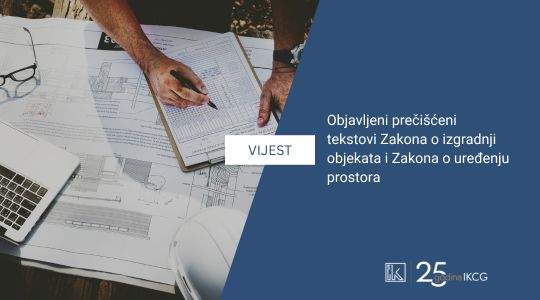 Objavljeni prečišćeni tekstovi Zakona o izgradnji objekata i Zakona o uređenju prostora